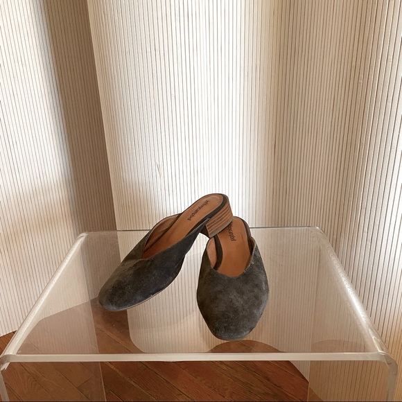 Grey Suede Mules - Picture 2 of 3